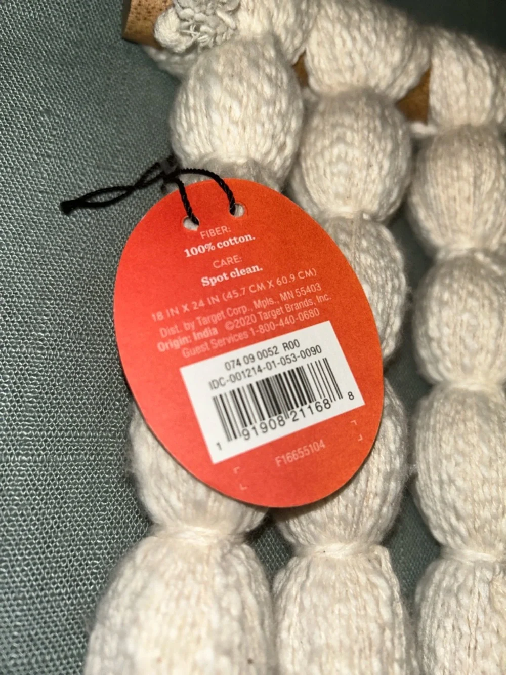 Opalhouse Handwoven Macrame Cream Chunky Tassel Wall Hanging Tapestry
